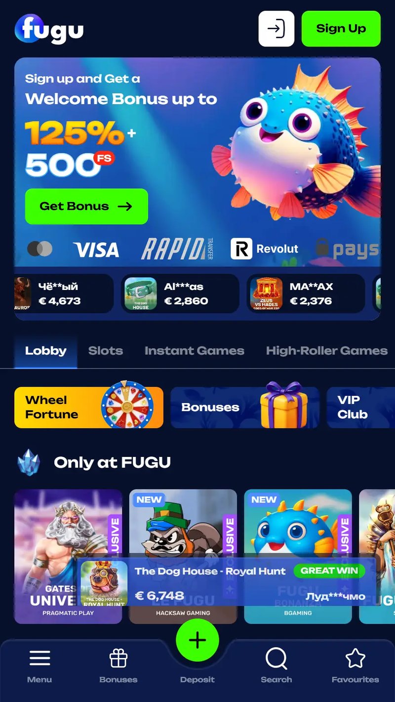 Neuer Zugang zu Fugu Casino online in Deutschland jetzt eröffnet, fugu casino